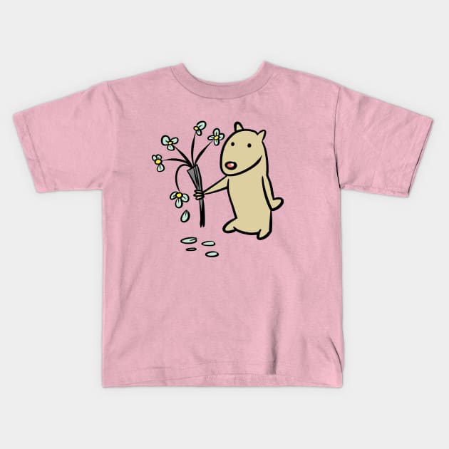 Fleurs Tristes Kids T-Shirt by brightredrocket